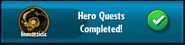 The player has completed Immorticia's Hero Quests