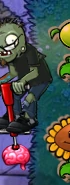 The Pogo Zombie simply hops over the brain, ignoring it