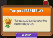 Receiving a free retry from watching an ad