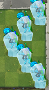 Five frozen Jetpack Zombies