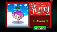 Tile Turnip in an advertisement for the 10th day of Feastivus 2021