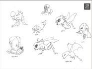 Concept art of monsters