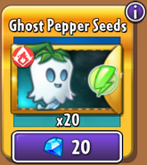 Ghost Pepper's seed packets in the store