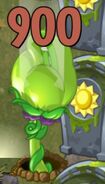 Snap Pea chomping a zombie