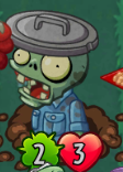 Trash Can Zombie tinted gray without his trash can
