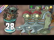 Plants vs Zombies 2 - Pirate Seas Day 28 -Plants Lvl 1 & No Premium-