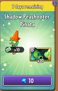 Shadow Peashooter Piñata in the store (Promoted, 9.2.2)