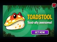 An advertisement for Toadstool