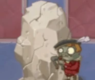 Sculptor Imp Zombie carving out a Marble Mound into a Buckethead Aristocrat Zombie