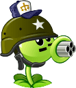 Gatling Pea with it's costume Round Icon (old)