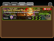 Completing Electric Currant's Epic Quest (note the spelling error)