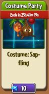 Sap-fling's costume in the store