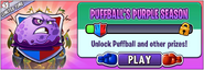 Puffball in an advertisement of Puffball's Purple Season in the main menu screen