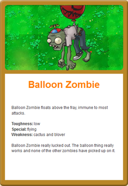 Plants Vs Zombies Balloon Zombie Decor W/ Cactus Plants Vs 