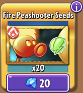 Fire Peashooter's seeds in the store (Gold)