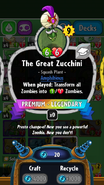 The Great Zucchini's statistics