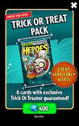 Haunting Zombie in the advertisement of Trick or Treat Pack