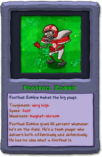 Almanac Card Football Zombie