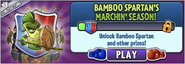 Bamboo Spartan in an advertisement for Bamboo Spartan's Marchin' Season in Arena