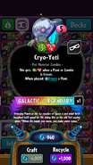 Cryo-Yeti’s statistics