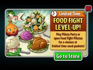 An in-game advertisement of Parsnip, Sweet Potato and Caulipower in the Food Fight Level