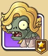 Glitter Zombie's icon that appears when about to play a level including her at Level 4