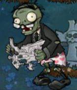 Newspaper Zombie's second degrade (after six shots)