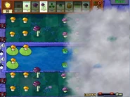 A Conehead Zombie is in the bottom lane