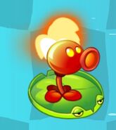 Fire Peashooter on a Lily Pad