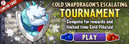 Cold Snapdragon appearance in the login screen advertisement of Cold Snapdragon's escalating tournament