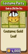 Gold Leaf's costume in the store