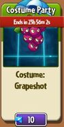 Grapeshot's costume in the store