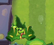 Gardening Gloves being played on Pea Pod with two heads (animated)