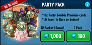 Surprise Gargantuar on the advertisement for the Party Pack