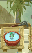 Sea-shroom being watered (animated, 11.8.1)