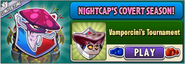 Vamporcini in an advertisement for Vamporcini's Tournament in Arena (Nightcap's Covert Season)