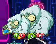 Gigantic Zombie Yeti in Medulla Nebula next to a normal Zombie Yeti