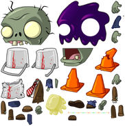 Big Brainz Zombie and his variants' sprites and textures