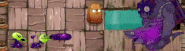 Level 10 Goo Peashooter shooting at a Pirate Gargantuar (Animated)