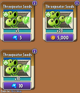 Three Threepeater Seed Packets in the store