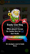 Dandy Lion King's statistics