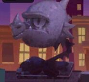 A Snapdragon statue in the background of Battle at the BBQ (note it uses its Plants vs. Zombies 2 appearance)