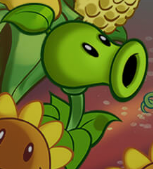 Peashooter in the title screen