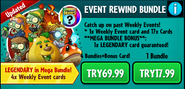 Energy Drink Zombie on the advertisement for the Event Rewind Bundle