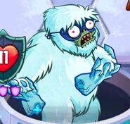 Brain Freeze's pose when a plant hero is hit over 4 damage or legendary zombie is played