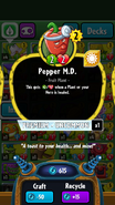 Pepper M.D.'s statistics