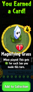 The player earning Magnifying Grass after completing the 8th step in Solar Flare's Hero Quest