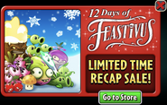 Sun-shroom in an advertisement for the Recap Sale of Feastivus 2022