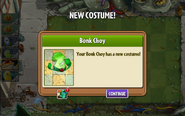 The player earned Bonk Choy's Plants vs. Zombies Heroes event costume