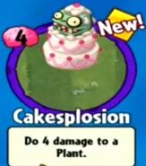 The player receiving Cakesplosion from a Premium Pack